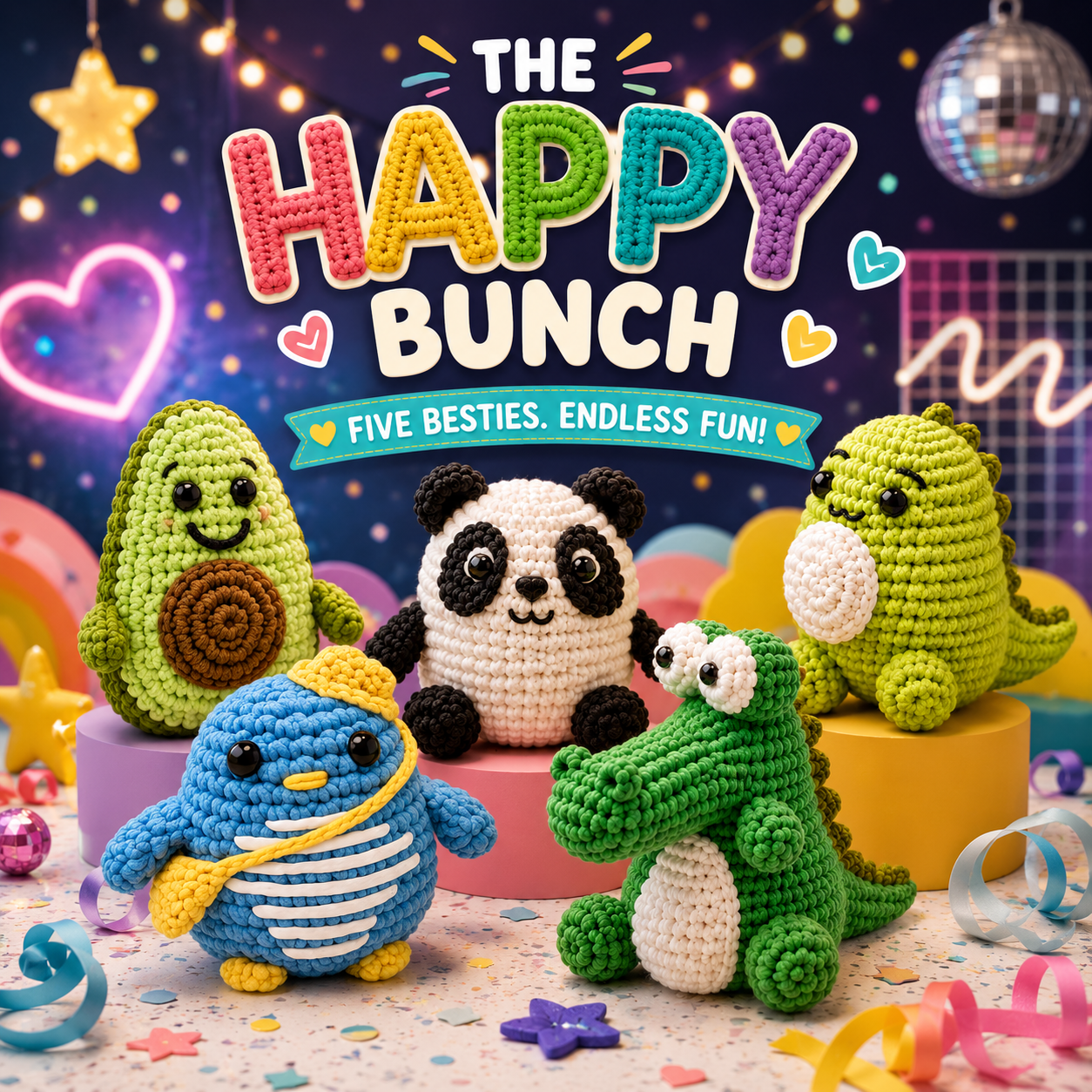 The Happy Bunch — 5 virkkit